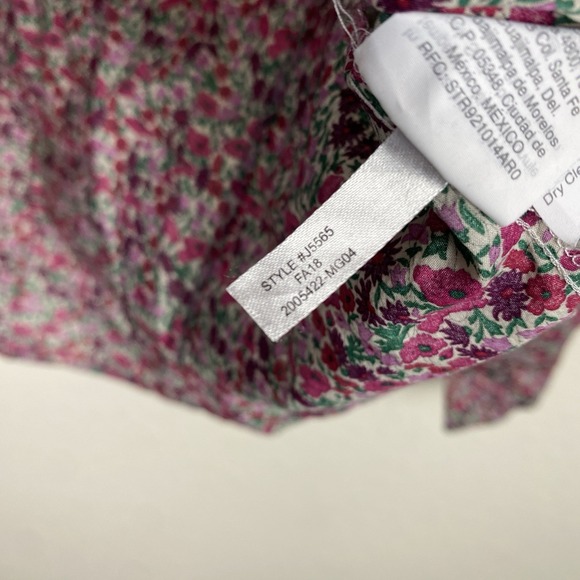 J. Crew Perfect Shirt in Liberty Fuchsia Floral Size 10 - Career 100% Cotton - Picture 6 of 7